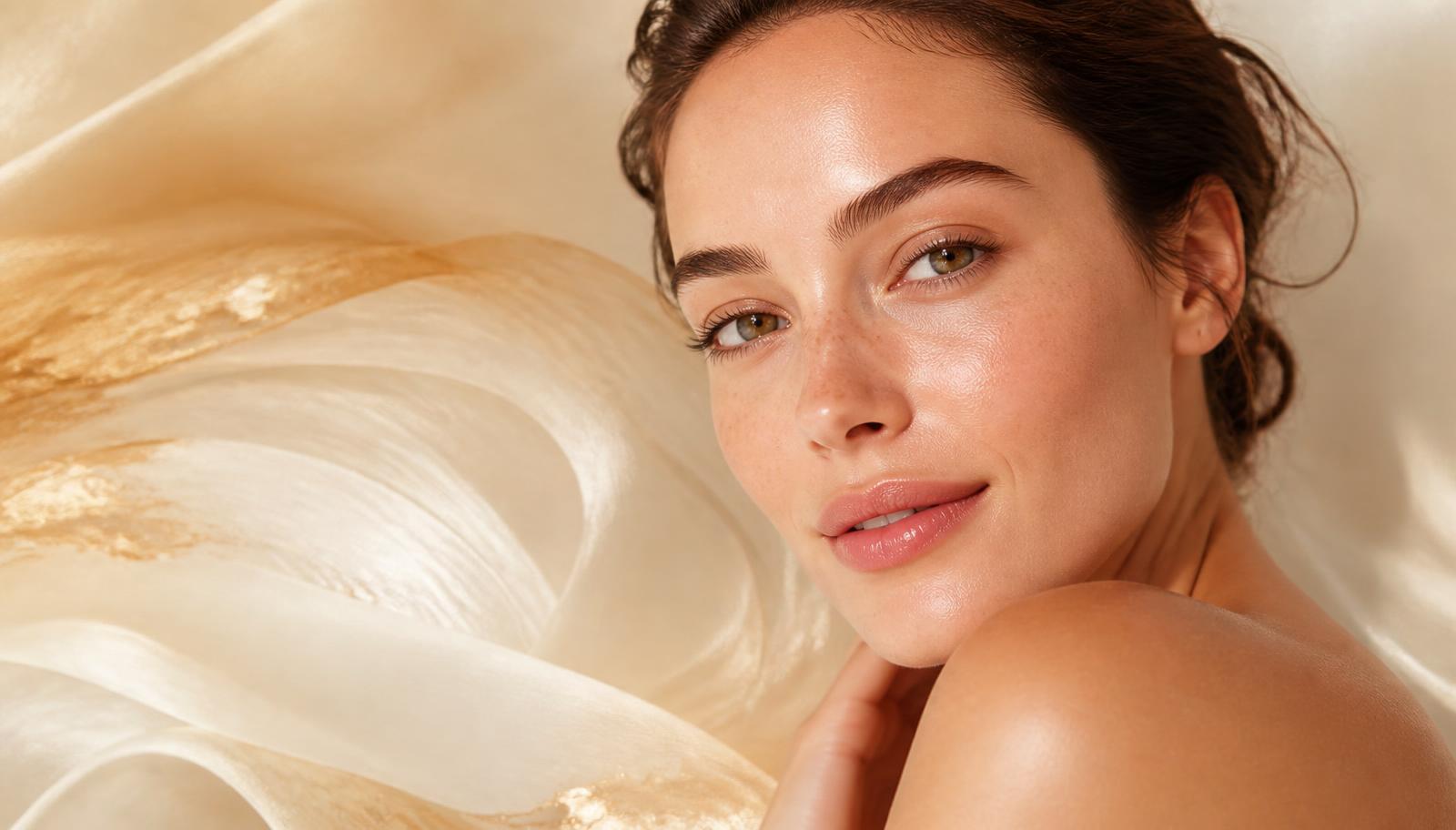 Close up of radiant skin